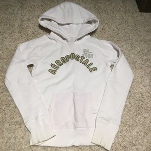 White Aeropostale hooded sweatshirt